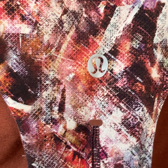 LULULEMON Tank Top/Sports Bra Cropped Urbantricity Multi Terra Cotta Size 2 - Picture 7 of 8